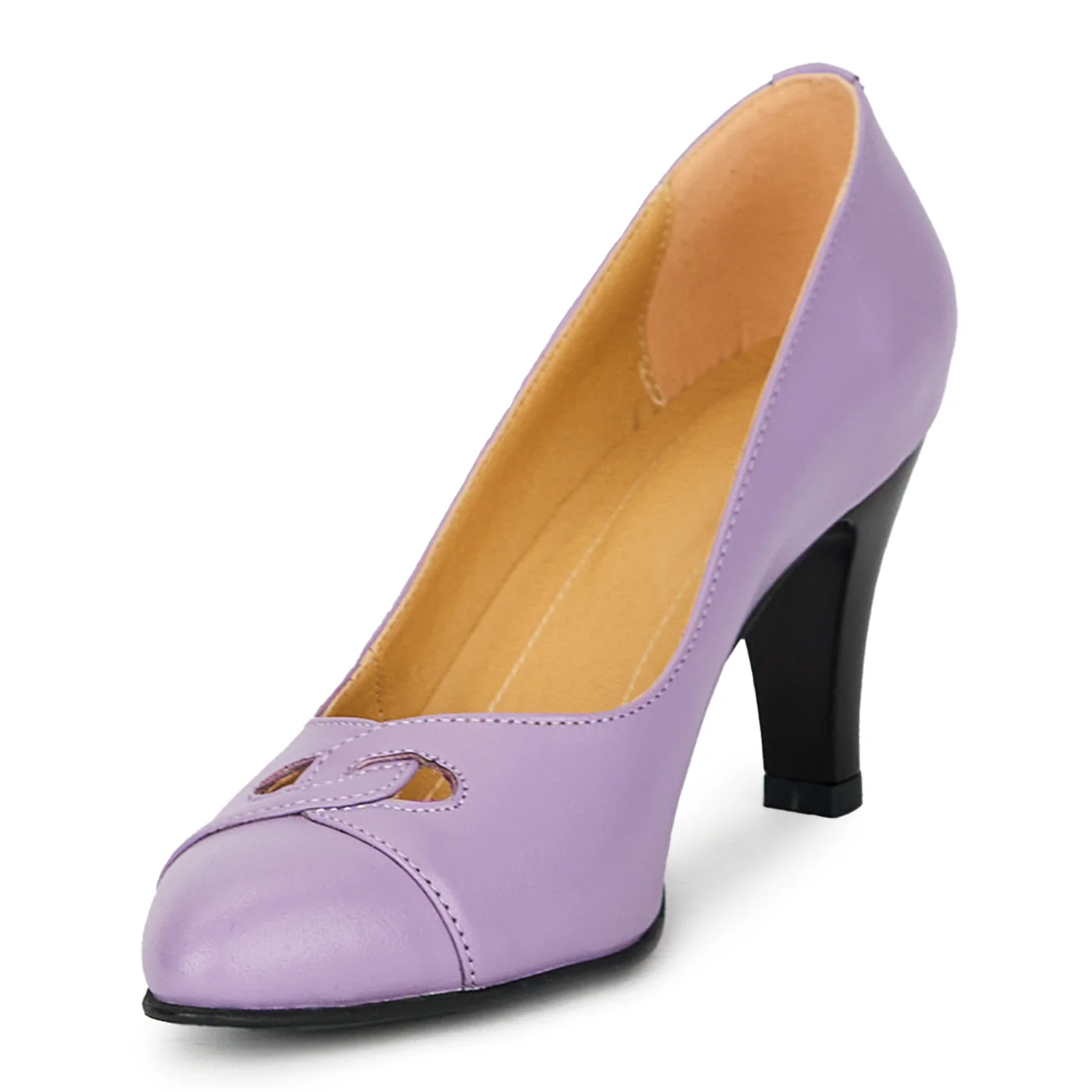 Pantofi dama din piele naturala lila 17605 - Image 3