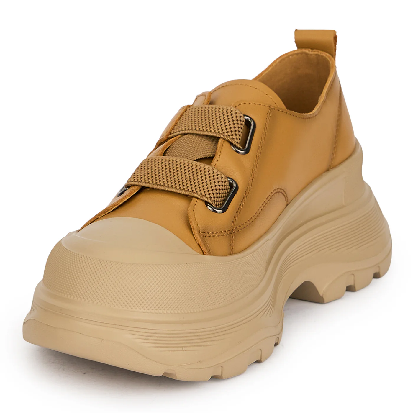 Pantofi dama din piele naturala maro cu talpa inalta 5.5 cm 19515 - Image 3