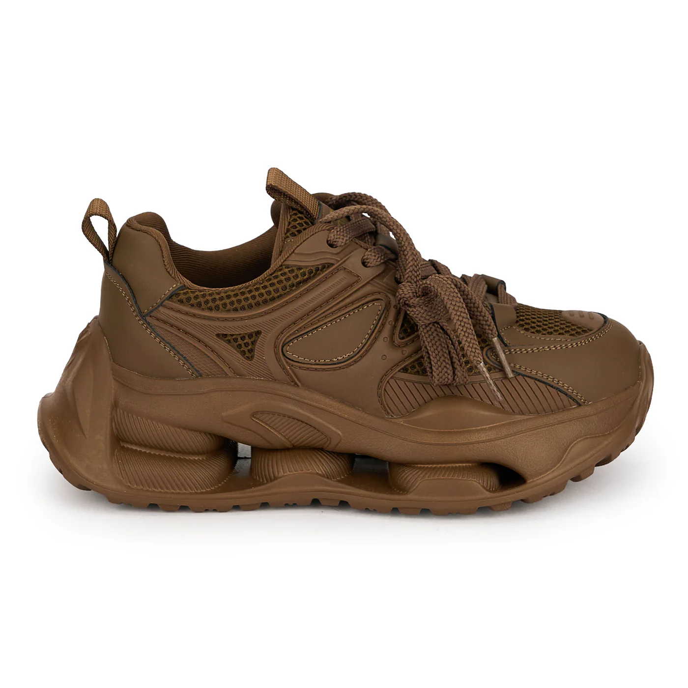 Pantofi dama din piele naturala maro cu talpa inalta 5 cm 19062