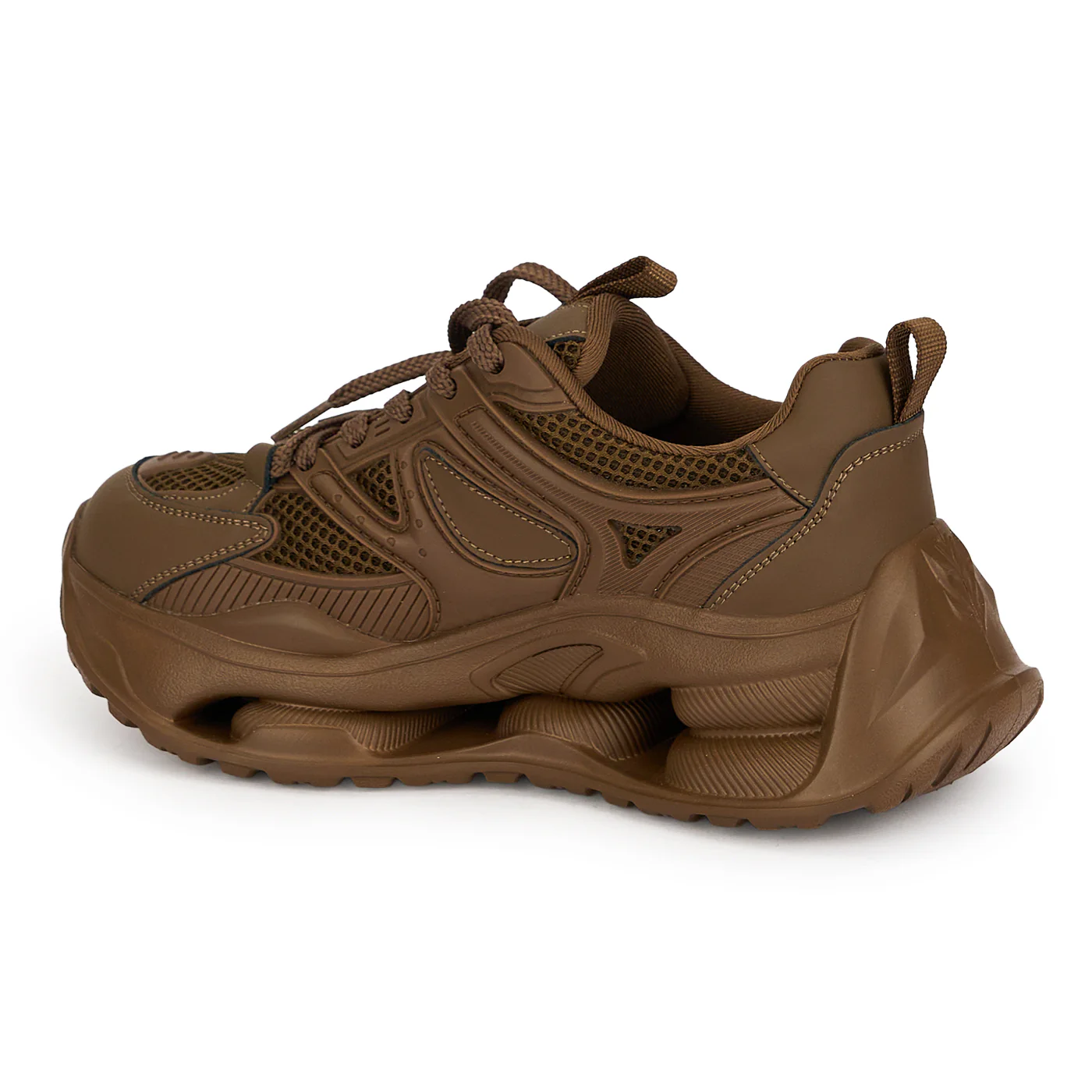 Pantofi dama din piele naturala maro cu talpa inalta 5 cm 19062 - Image 2