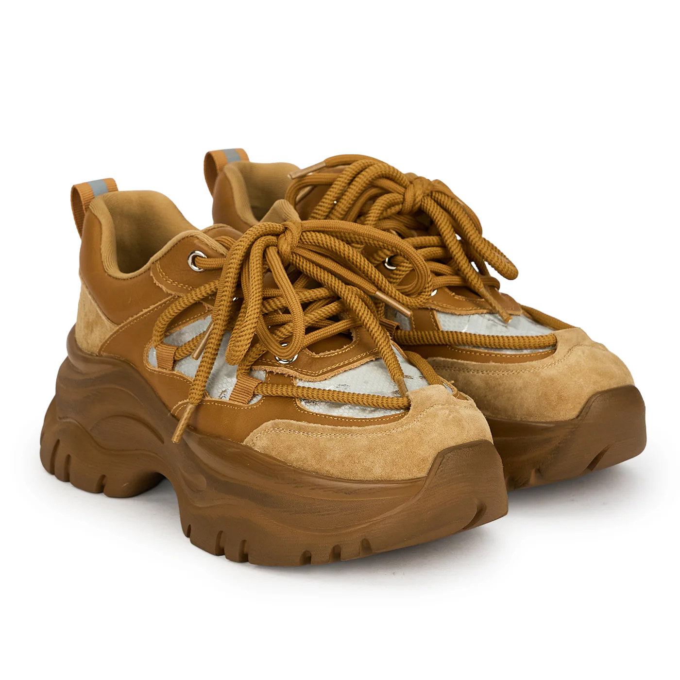 Pantofi dama din piele naturala maro cu talpa inalta 6 cm 19055 - Image 4