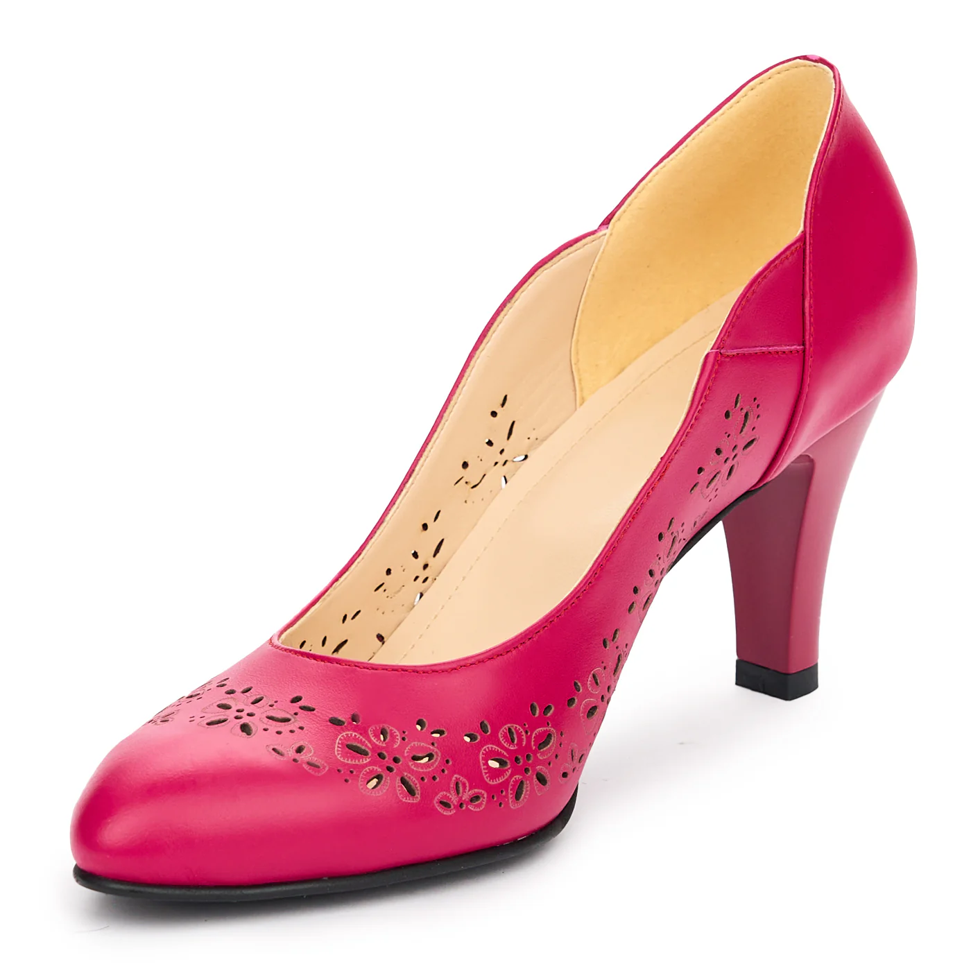 Pantofi Dama Din Piele Naturala Mov 12976 - Image 3