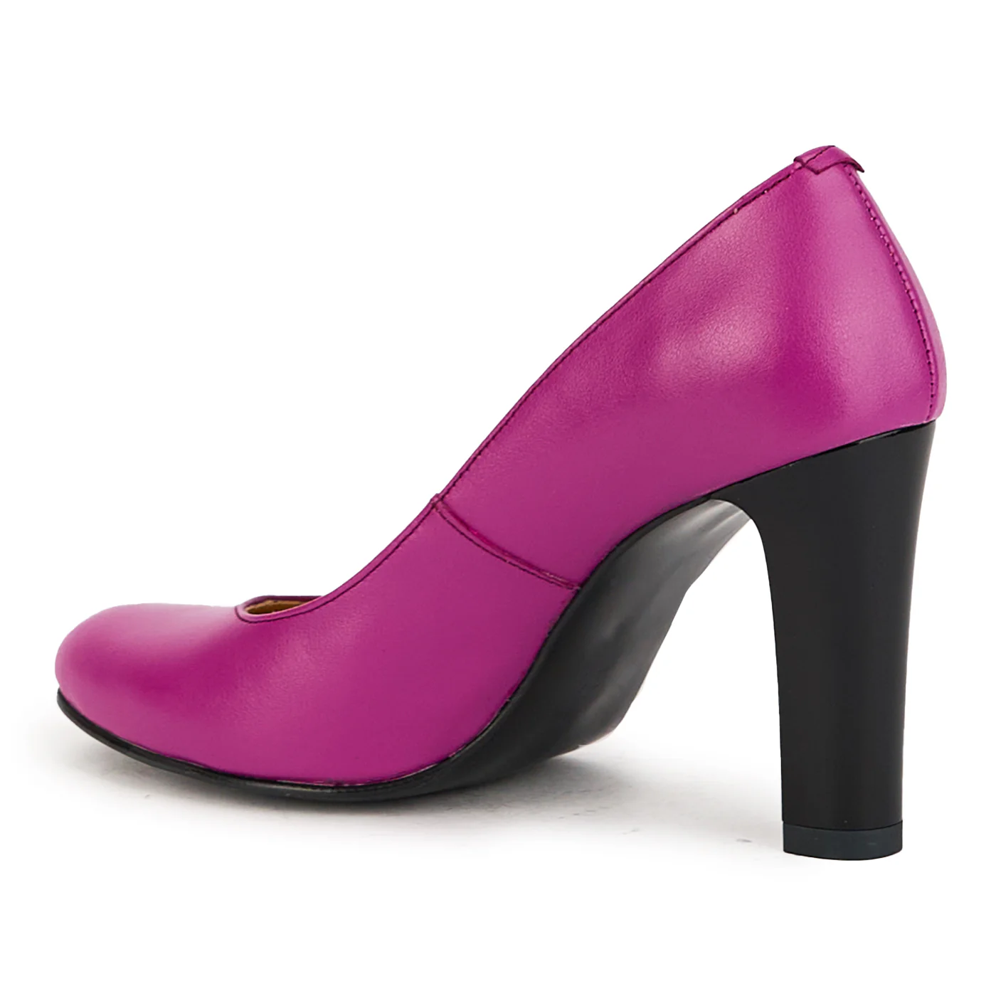 Pantofi dama din piele naturala mov cu toc 9.5 cm 17394 - Image 2