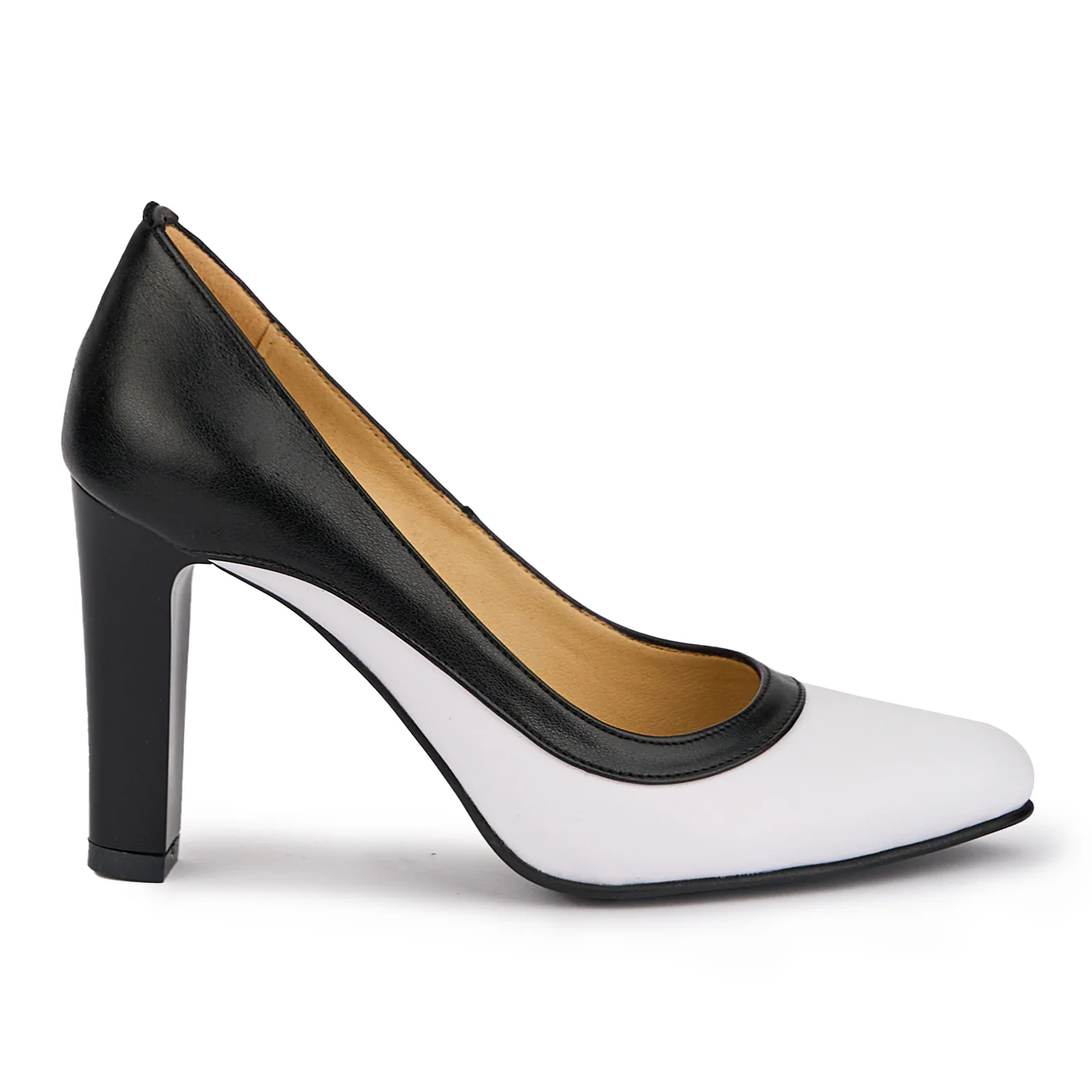 Pantofi dama din piele naturala multicolor cu toc gros 9.5 cm 16917