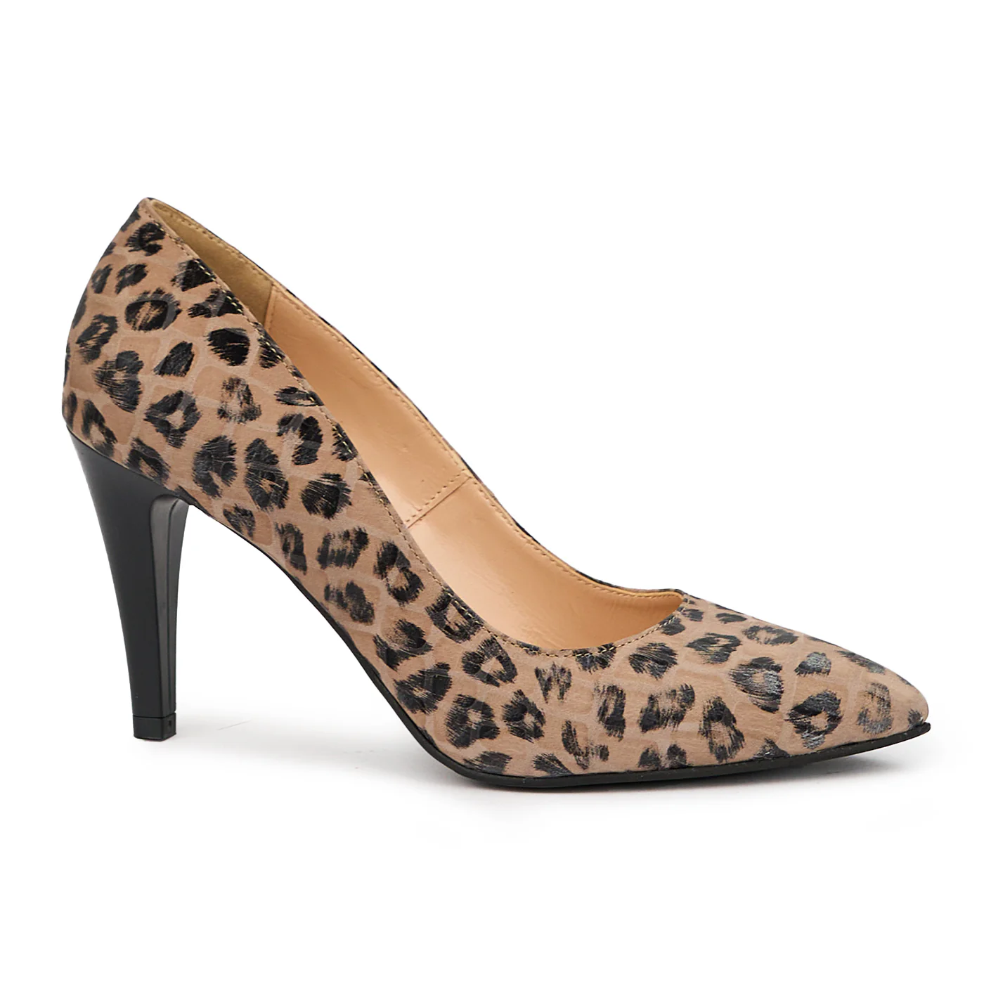 Pantofi dama din piele naturala multicolor cu toc subtire 9 cm 14571