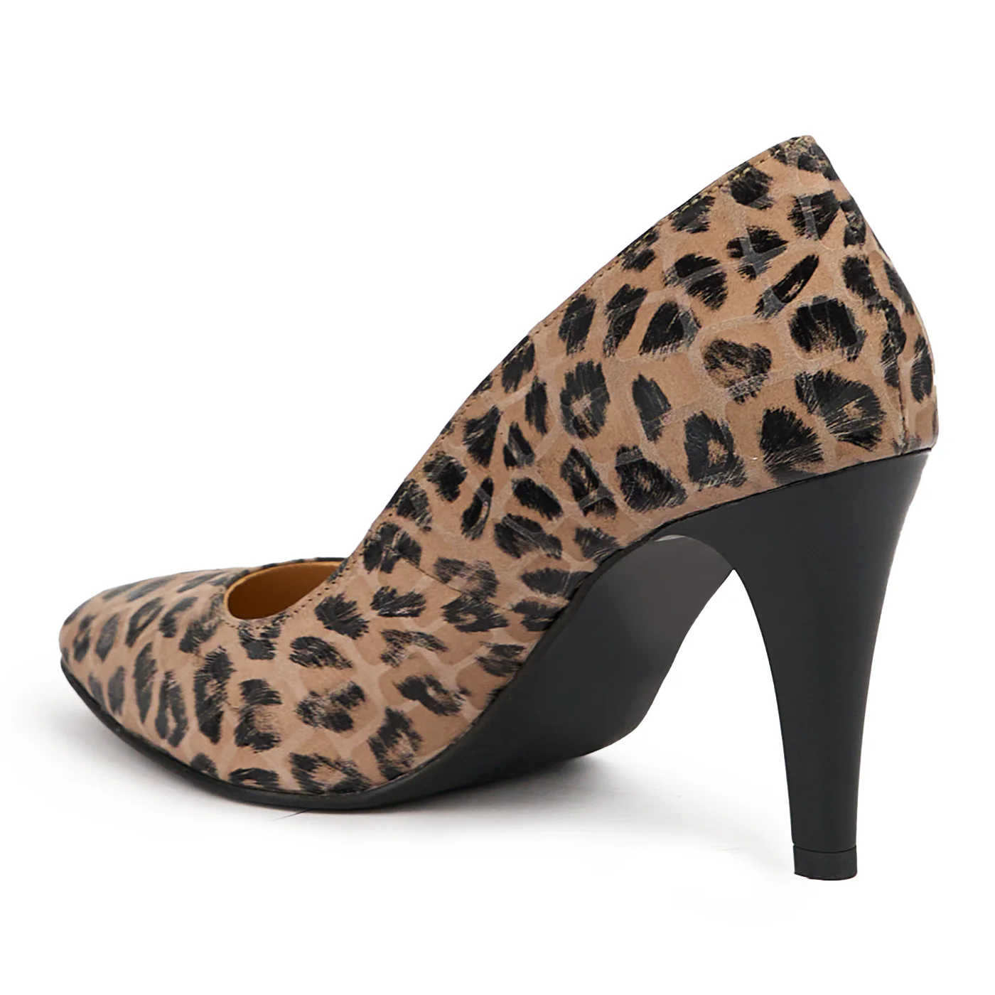 Pantofi dama din piele naturala multicolor cu toc subtire 9 cm 14571 - Image 2