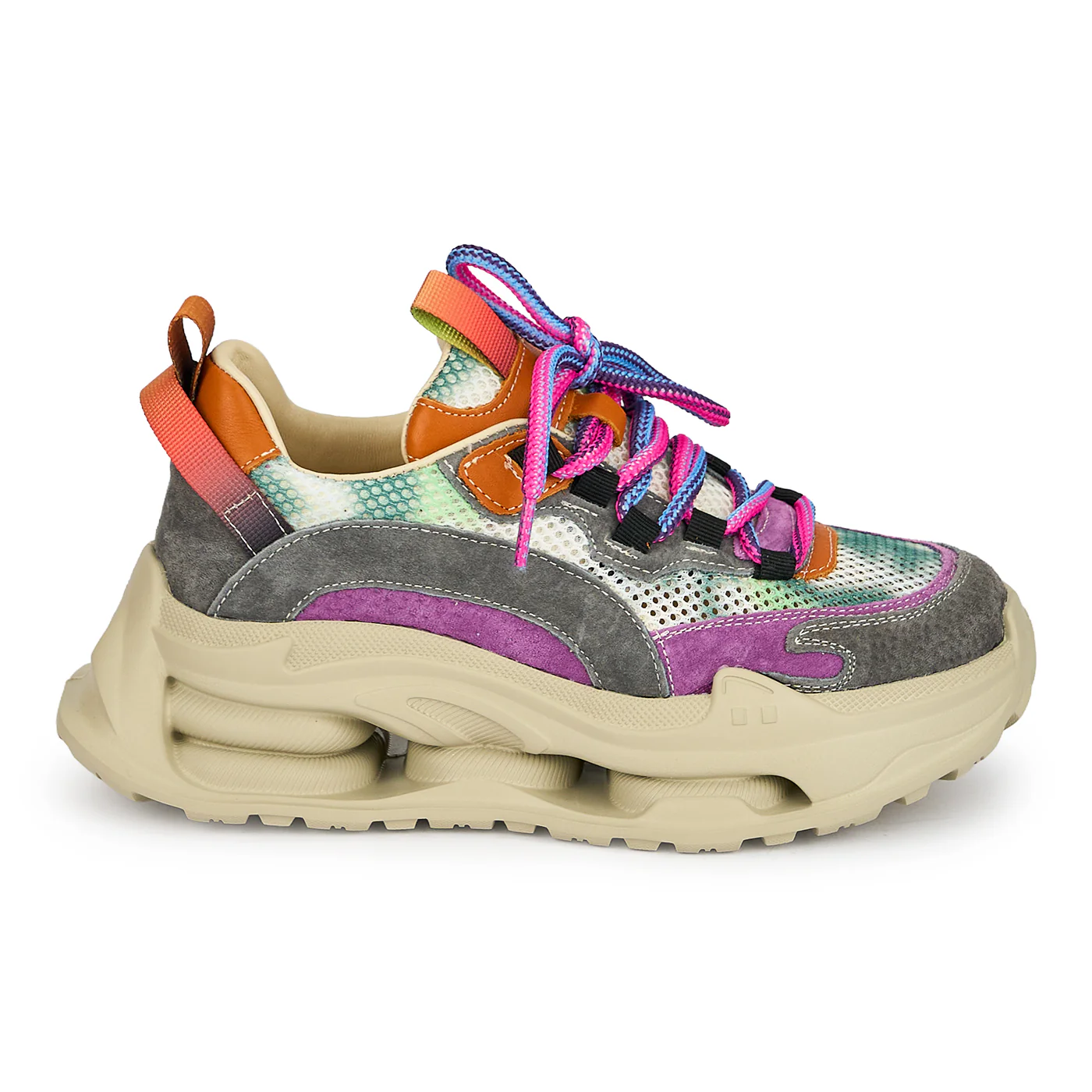 Pantofi dama din piele naturala multicolora 19233