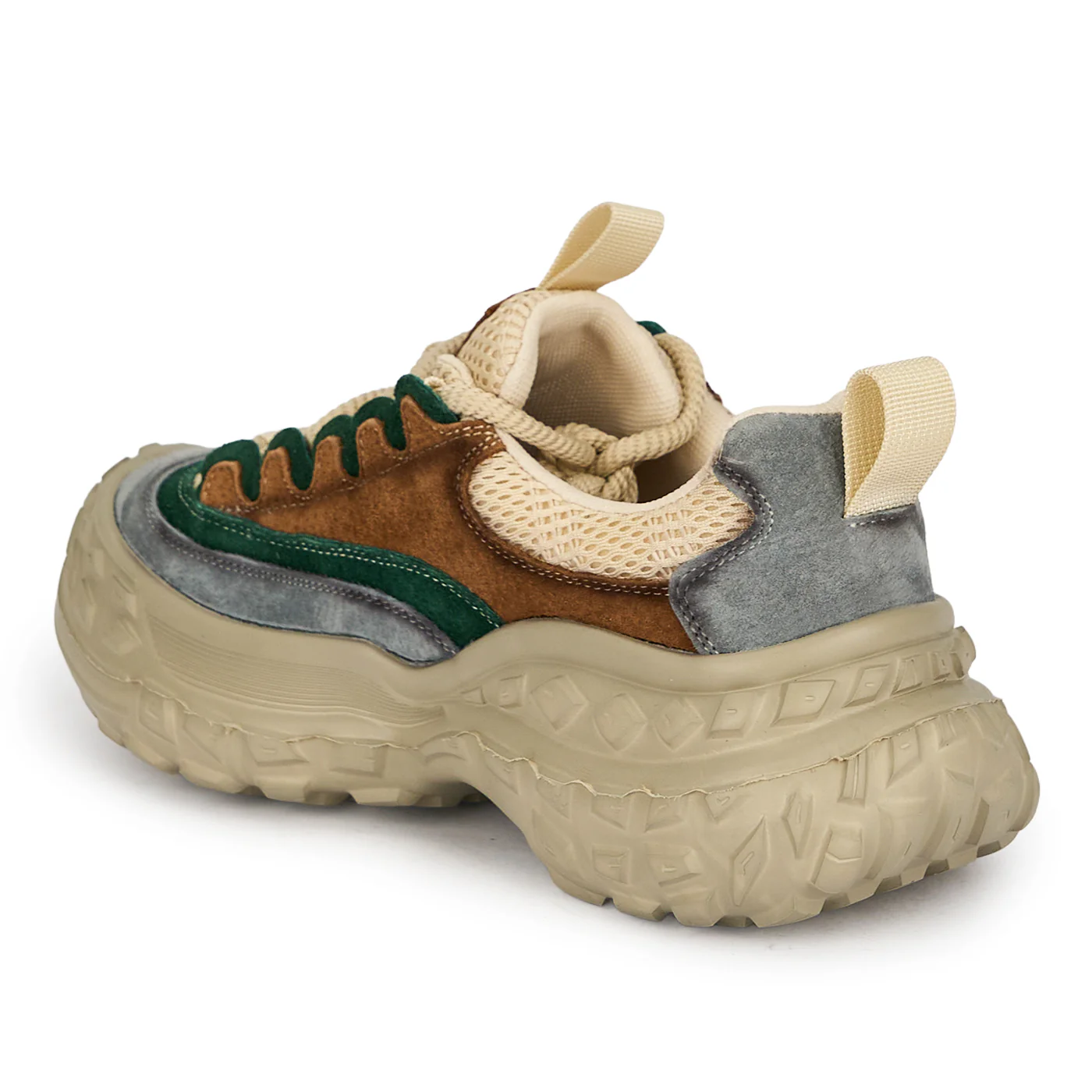 Pantofi dama din piele naturala multicolora cu talpa inalta 5 cm 19063 - Image 2