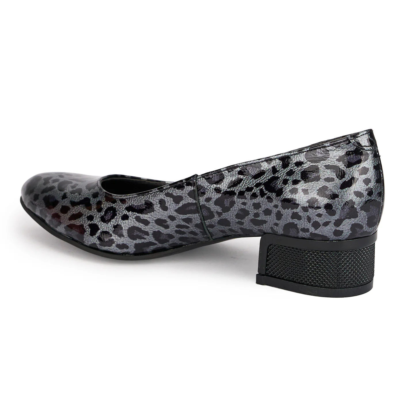 Pantofi dama din piele naturala multicolora cu toc gros 3.5 cm 18877 - Image 2