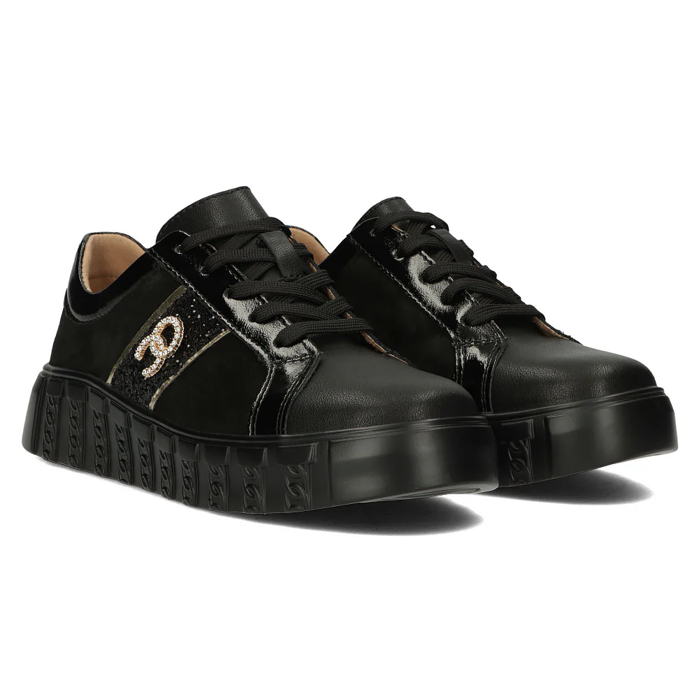 Pantofi dama din piele naturala neagra 13005 - Image 3
