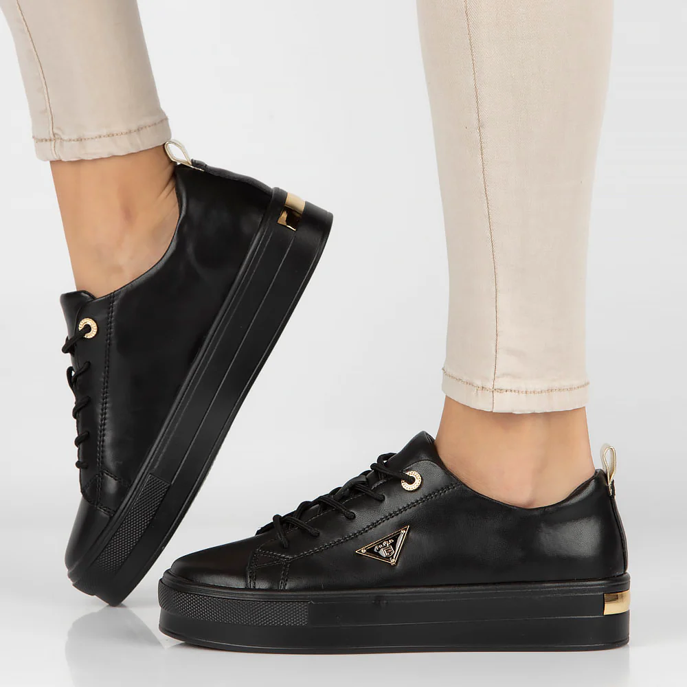 Pantofi sport dama din piele naturala neagra 13006 - Image 7