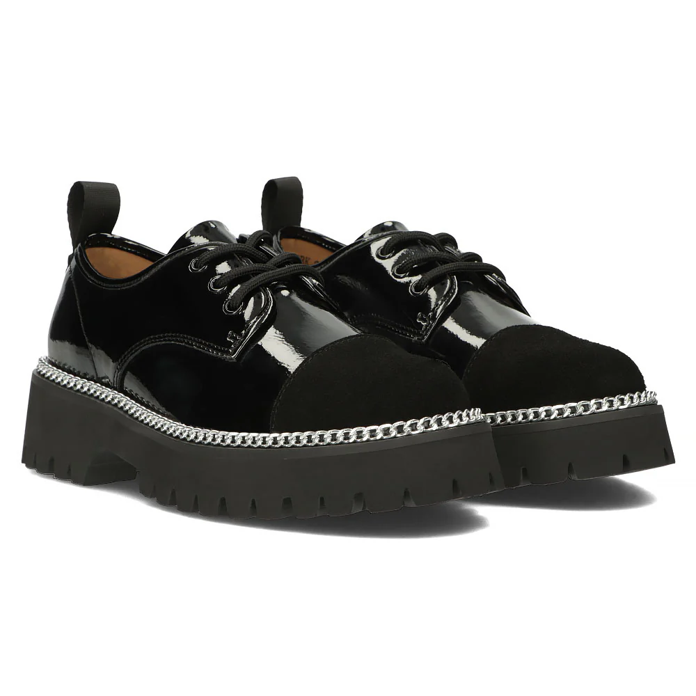 Pantofi dama din piele naturala neagra 13032 - Image 3