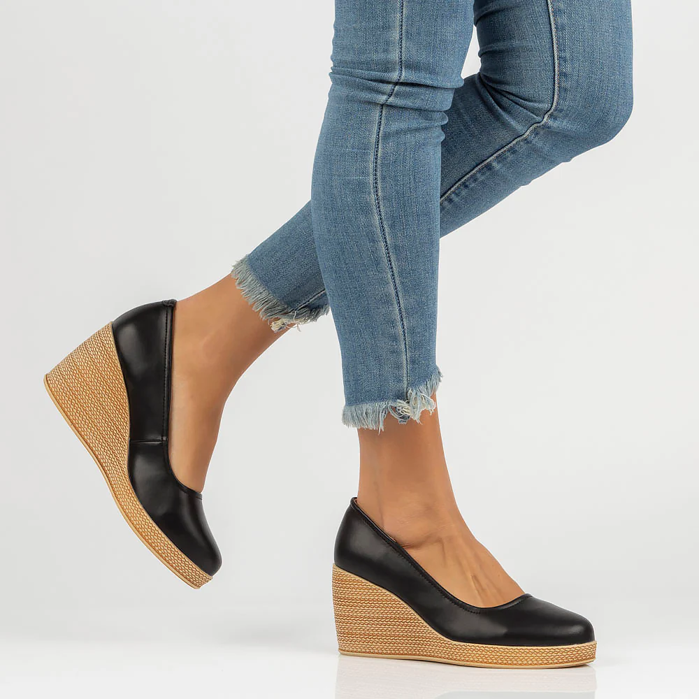 Pantofi dama din piele naturala neagra 13035 - Image 6