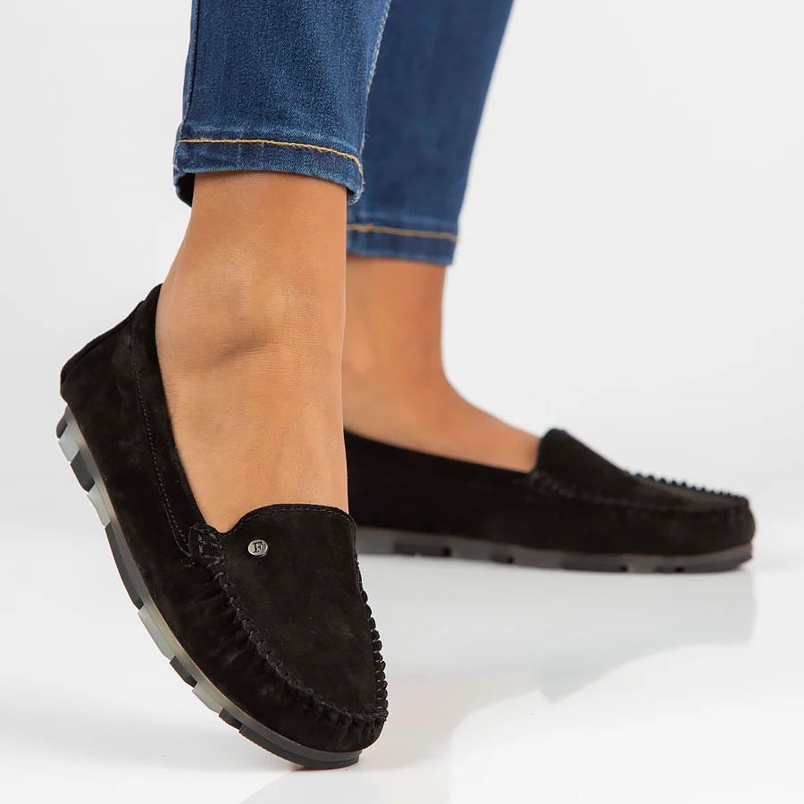 Pantofi dama din piele naturala neagra 13037 - Image 2