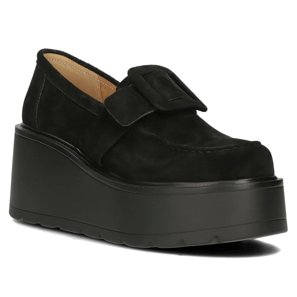 Pantofi dama din piele naturala neagra 13056 - Image 2