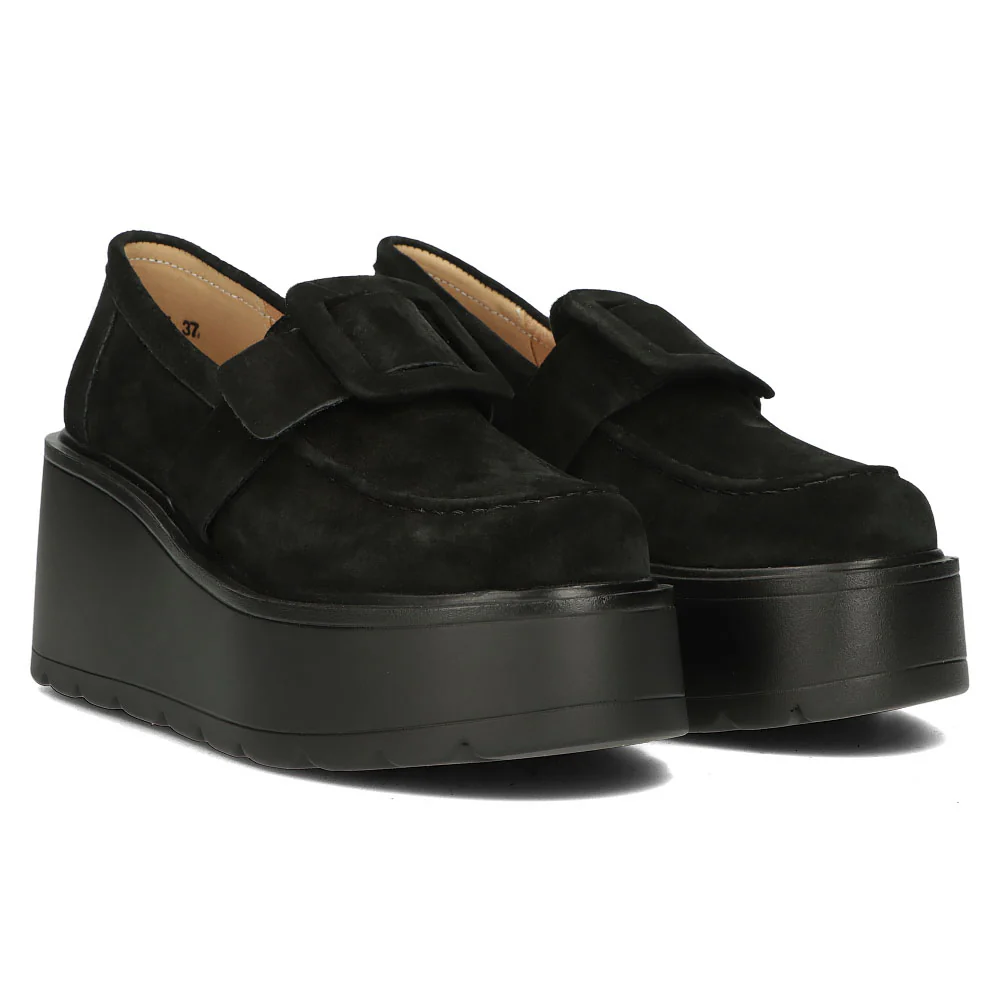 Pantofi dama din piele naturala neagra 13056 - Image 4