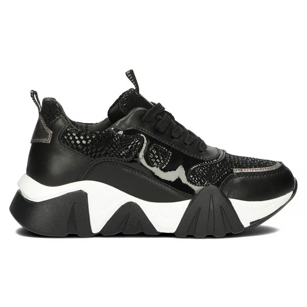 Pantofi dama din piele naturala neagra 13069
