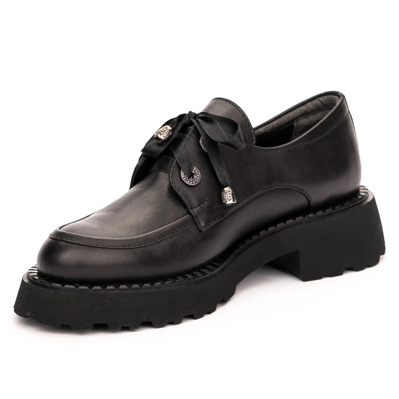 Pantofi dama din piele naturala neagra 13155 - Image 3