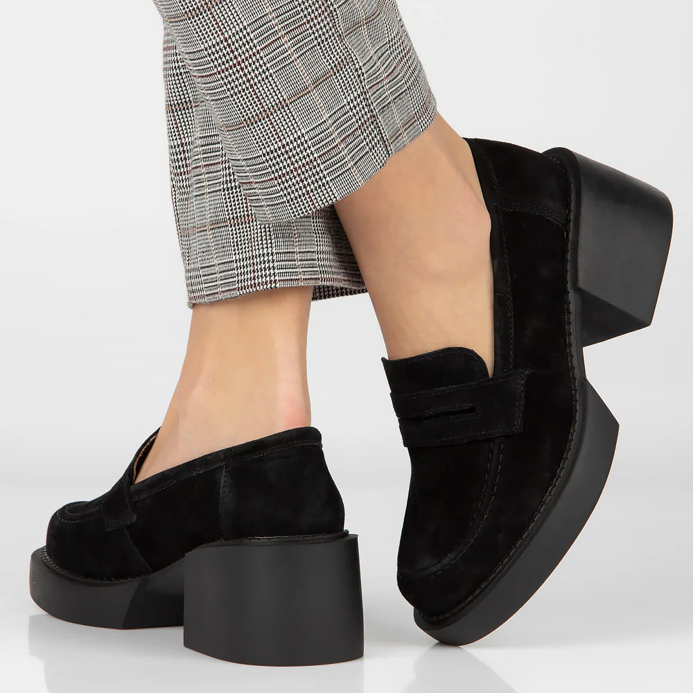 Pantofi dama din piele naturala neagra 13483 - Image 6