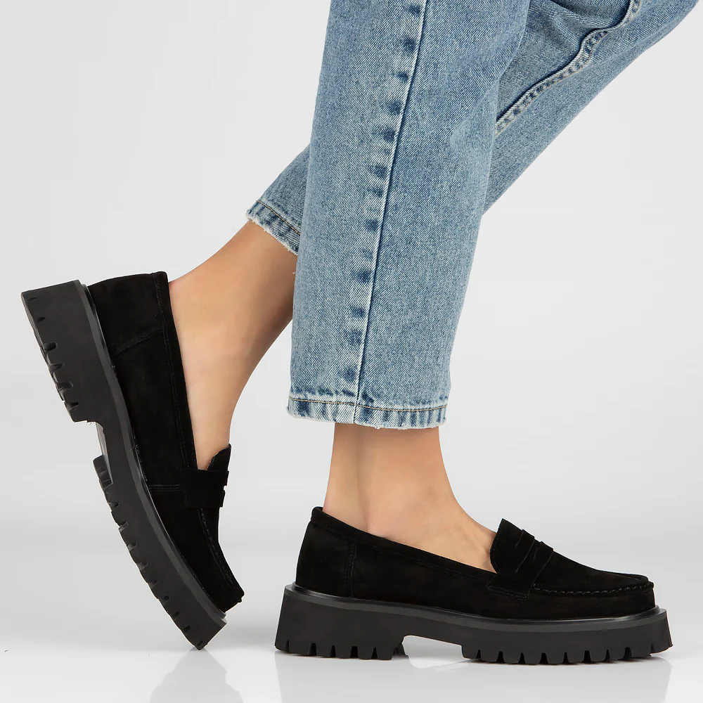 Pantofi dama din piele naturala neagra 13620 - Image 6