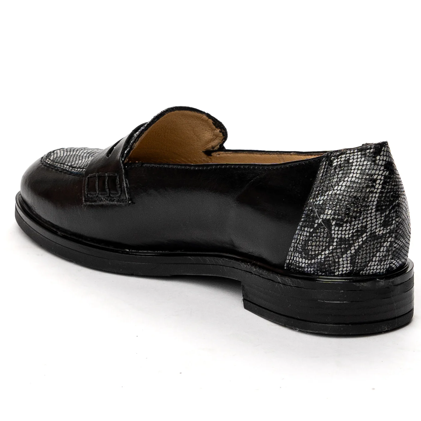 Pantofi dama din piele naturala neagra 13633 - Image 2