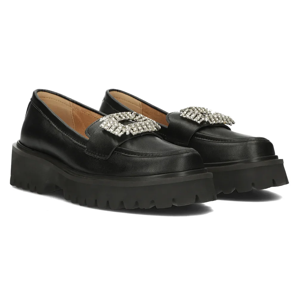 Pantofi dama din piele naturala neagra 14135 - Image 4