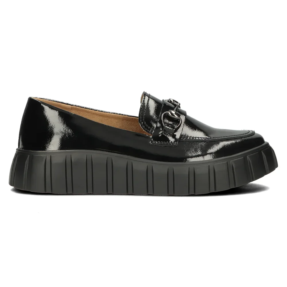 Pantofi dama din piele naturala neagra 14138