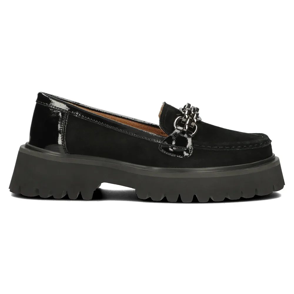 Pantofi dama din piele naturala neagra 14140