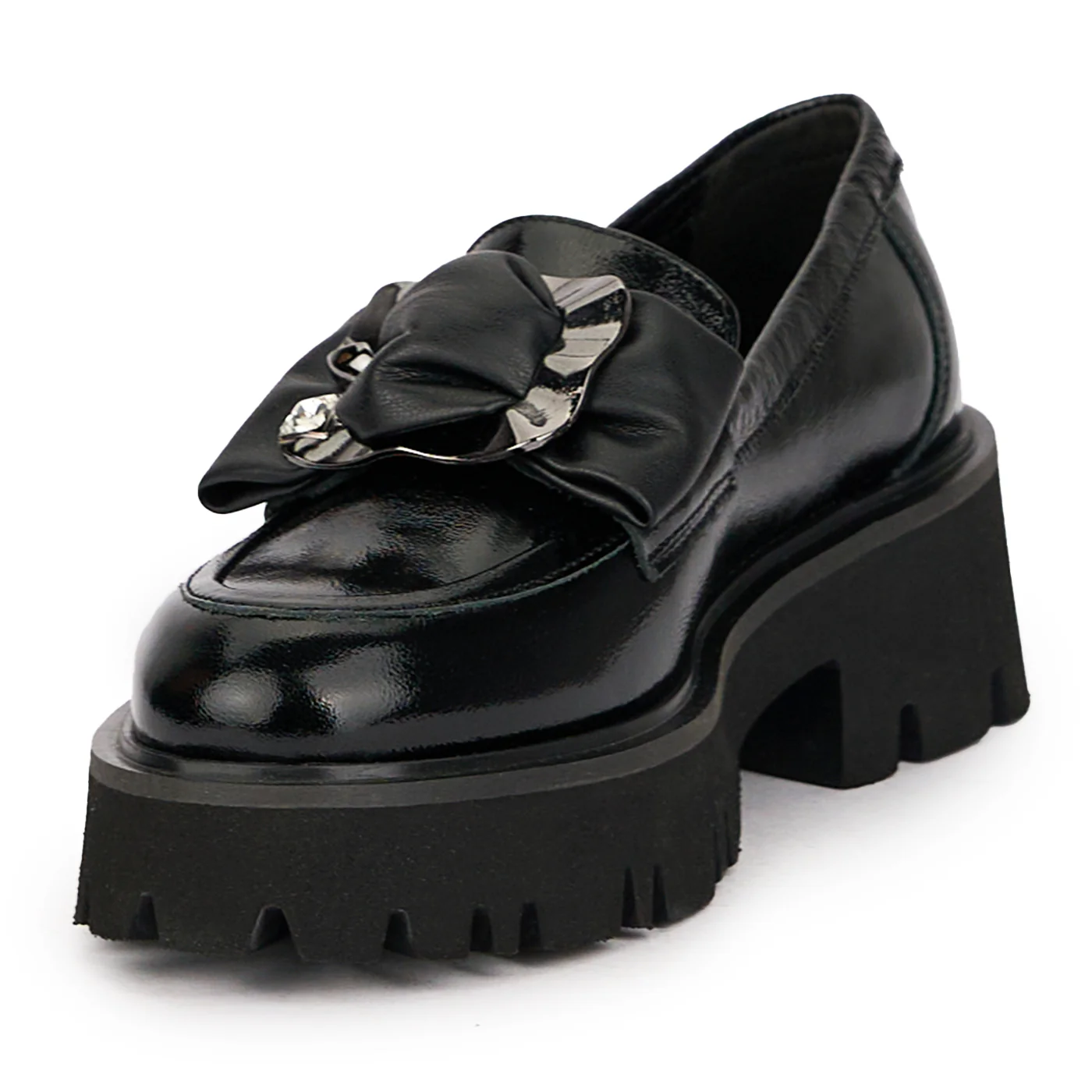 Pantofi dama din piele naturala neagra 15952 - Image 3