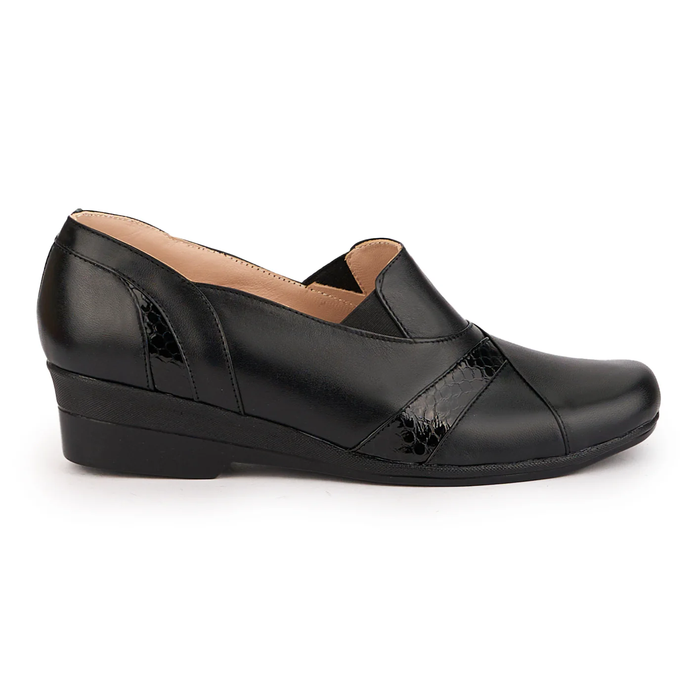 Pantofi dama din piele naturala neagra 16874