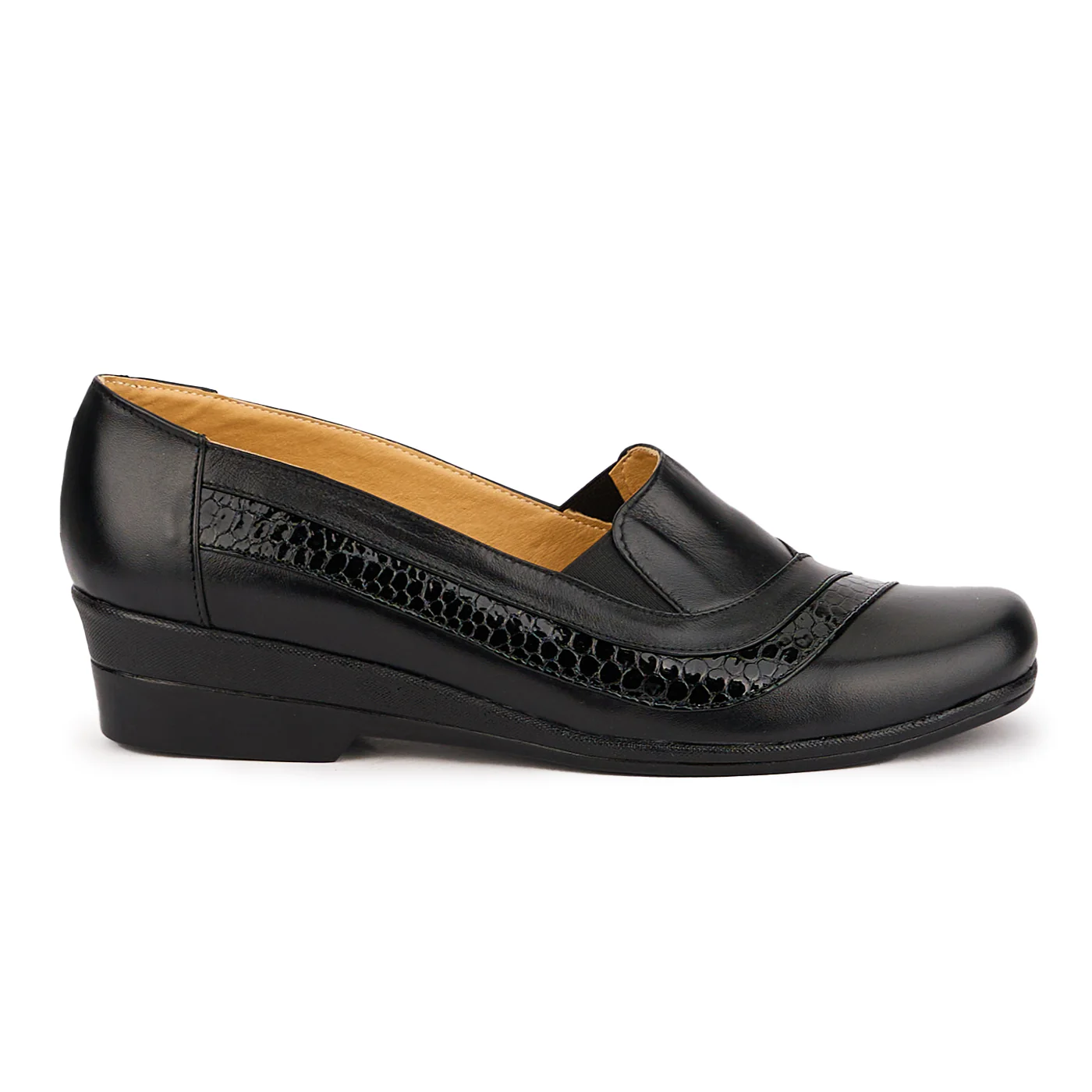 Pantofi dama din piele naturala neagra 16875