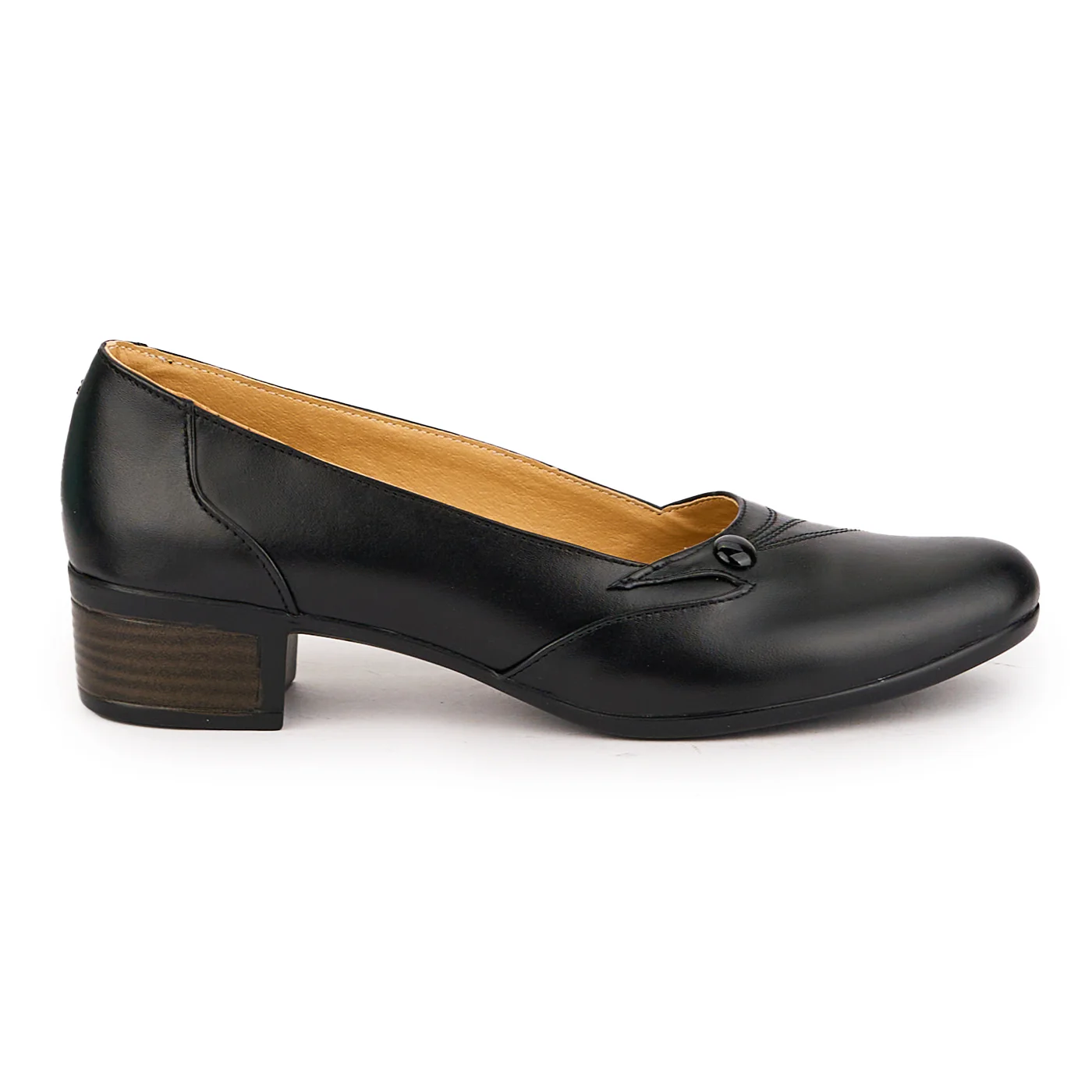 Pantofi dama din piele naturala neagra 16878