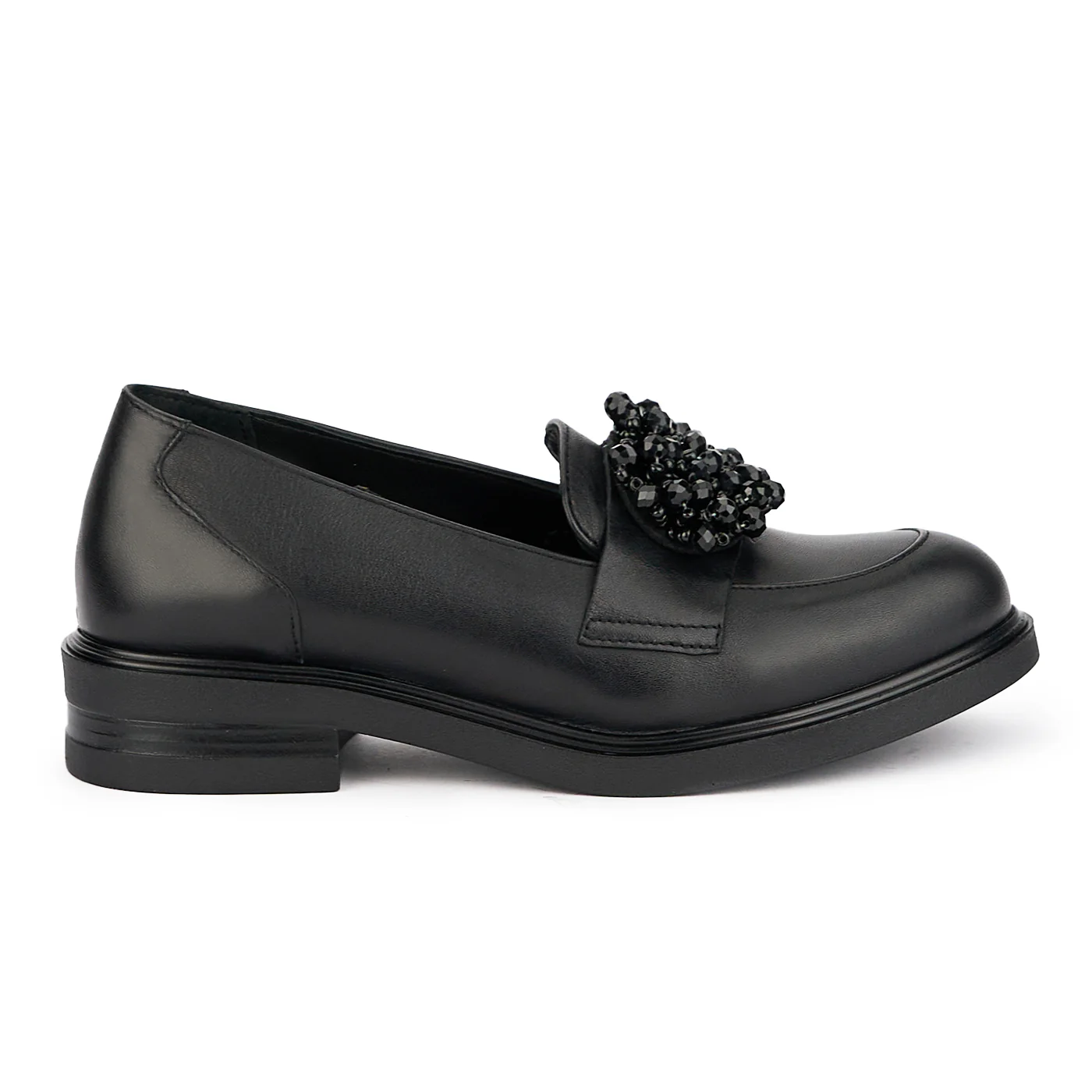 Pantofi dama din piele naturala neagra 16963