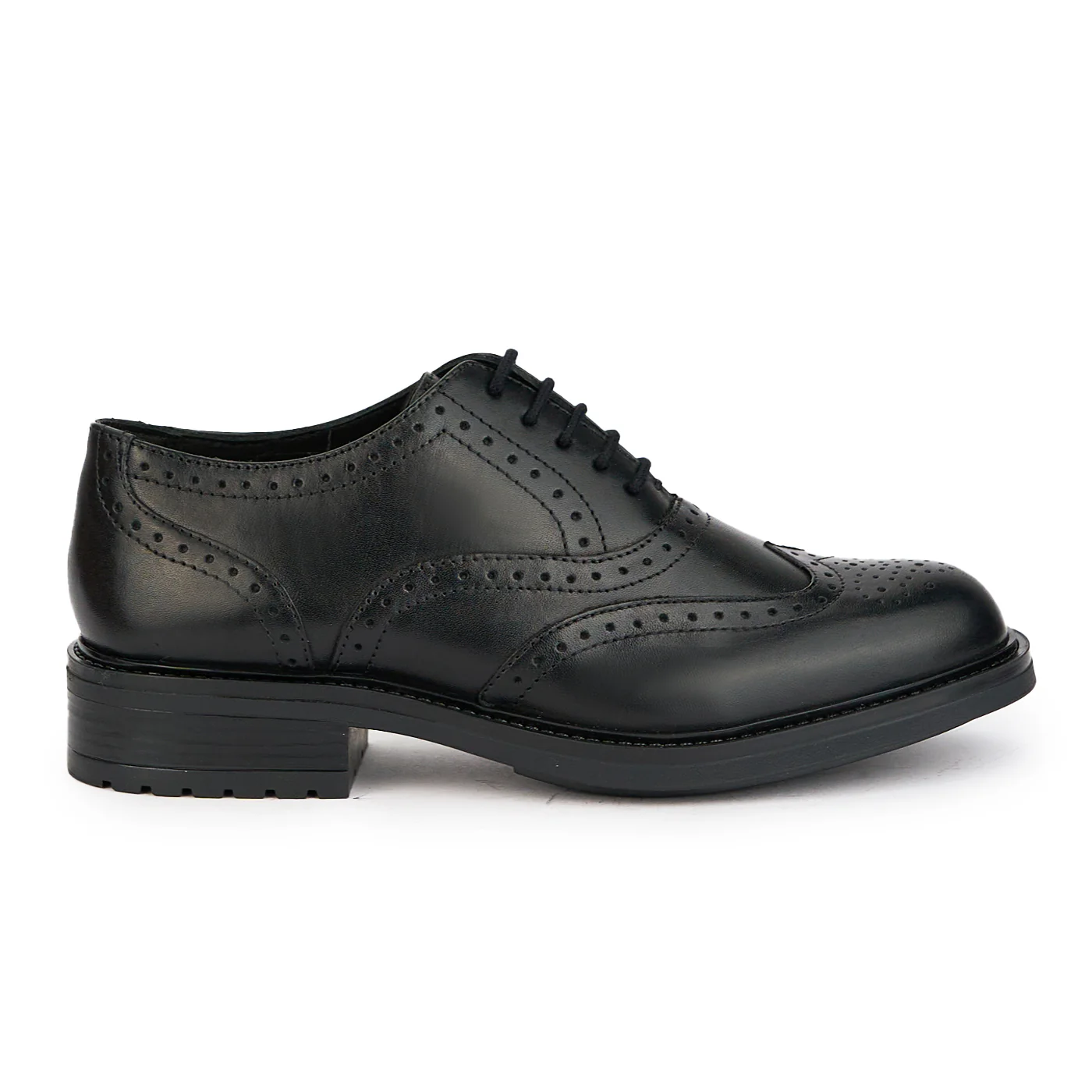 Pantofi dama din piele naturala neagra 17226