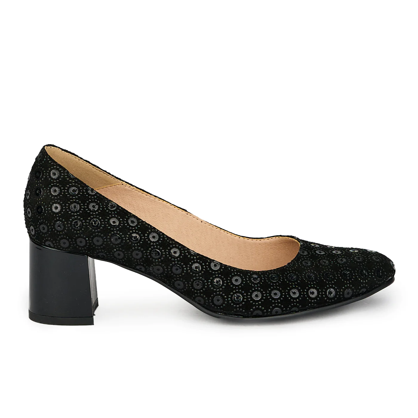 Pantofi dama din piele naturala neagra 17632