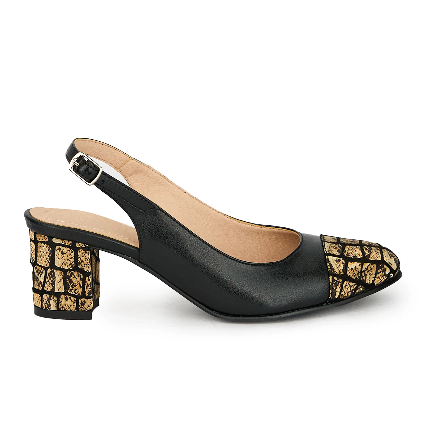 Pantofi dama din piele naturala neagra 17646