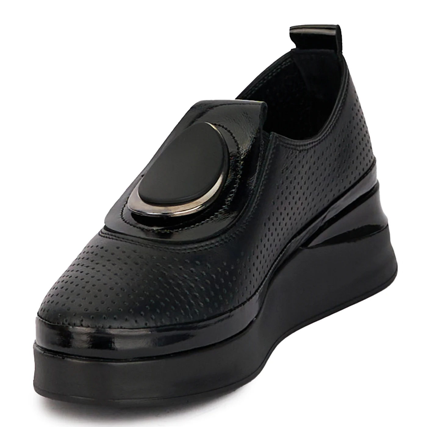Pantofi dama din piele naturala neagra 18309 - Image 3