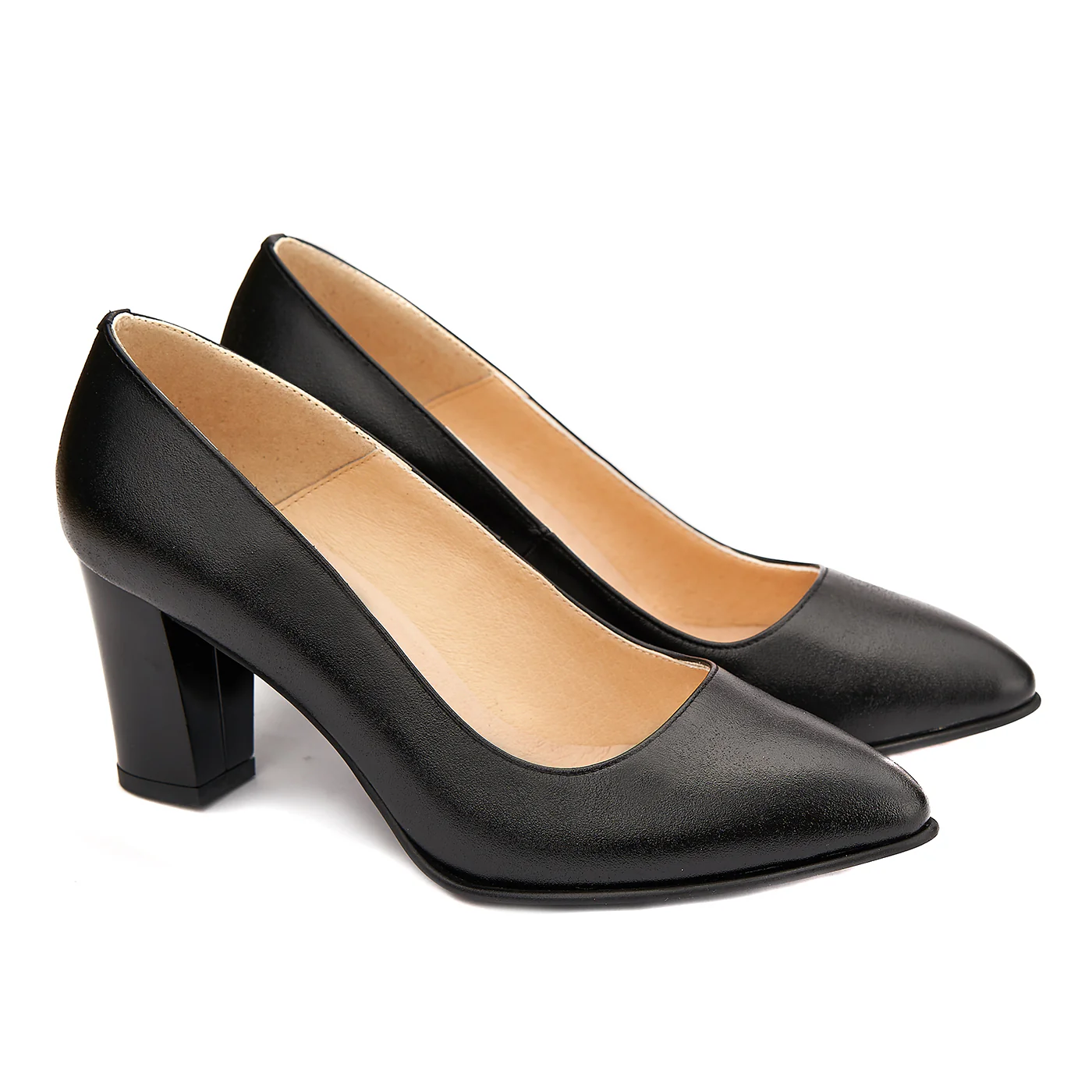 Pantofi dama din piele naturala neagra 4078