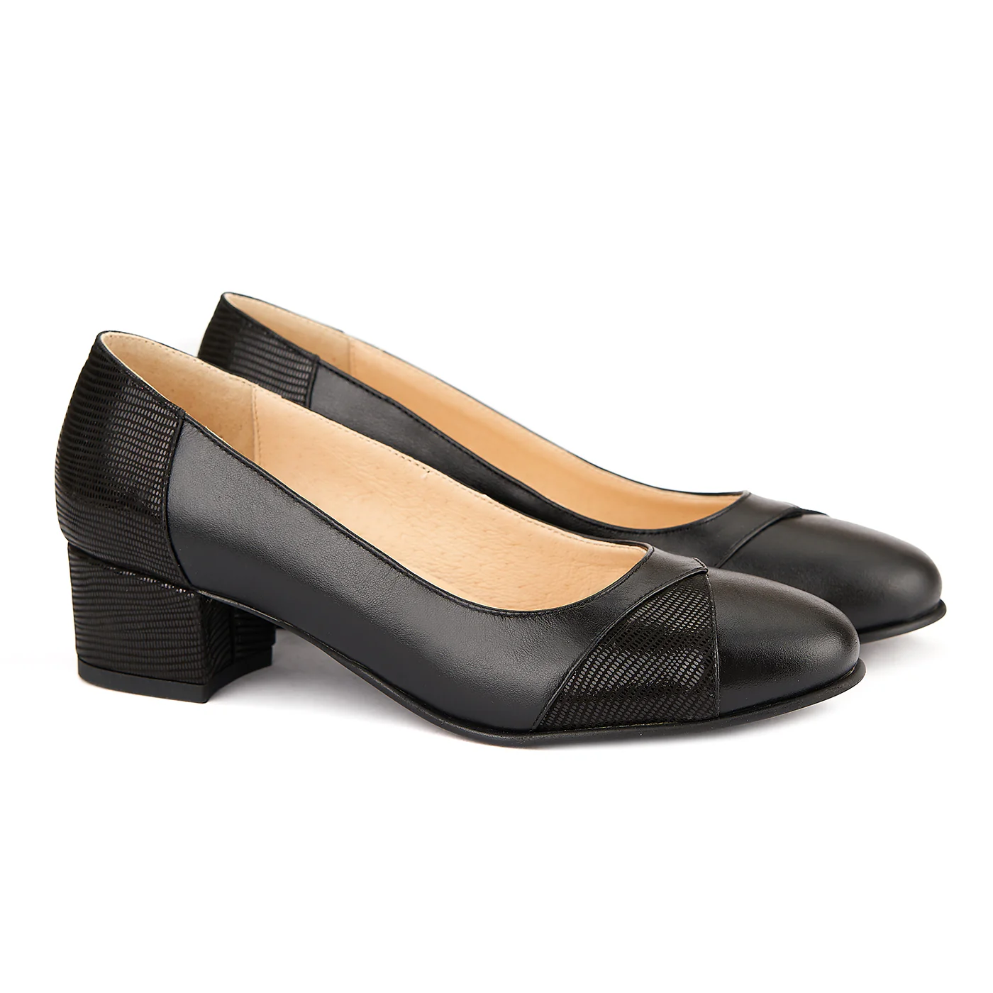 Pantofi dama din piele naturala neagra 4131