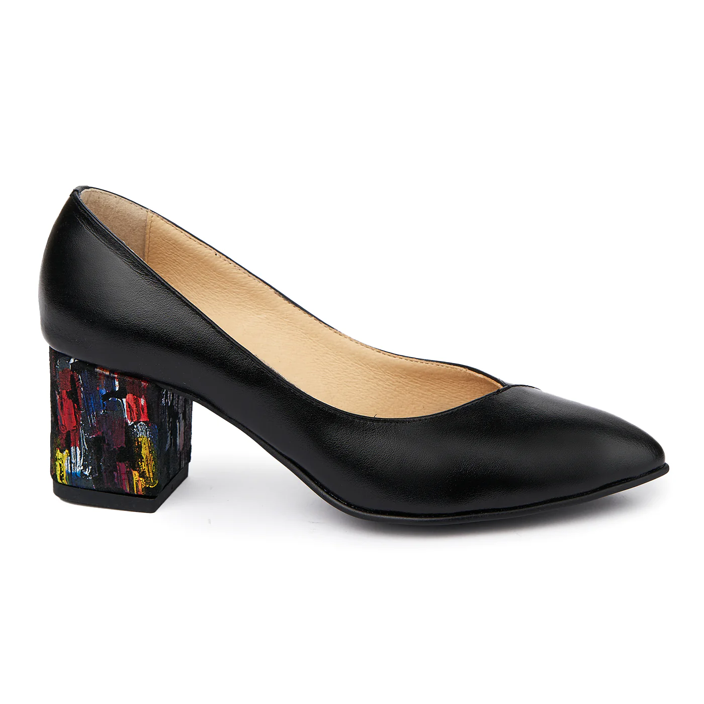 Pantofi dama din piele naturala neagra 4980