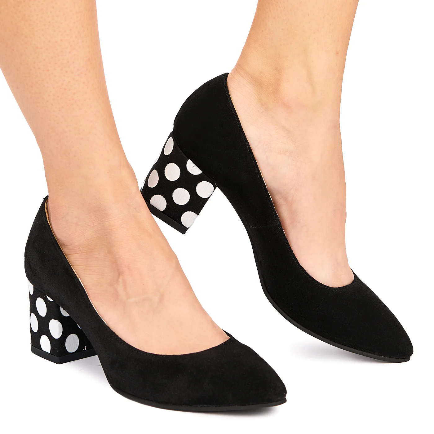 Pantofi dama din piele naturala neagra 9000 - Image 2