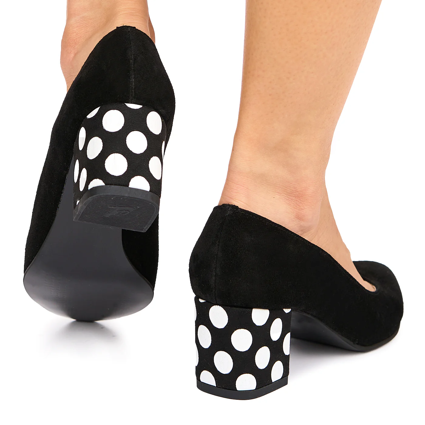 Pantofi dama din piele naturala neagra 9000 - Image 4