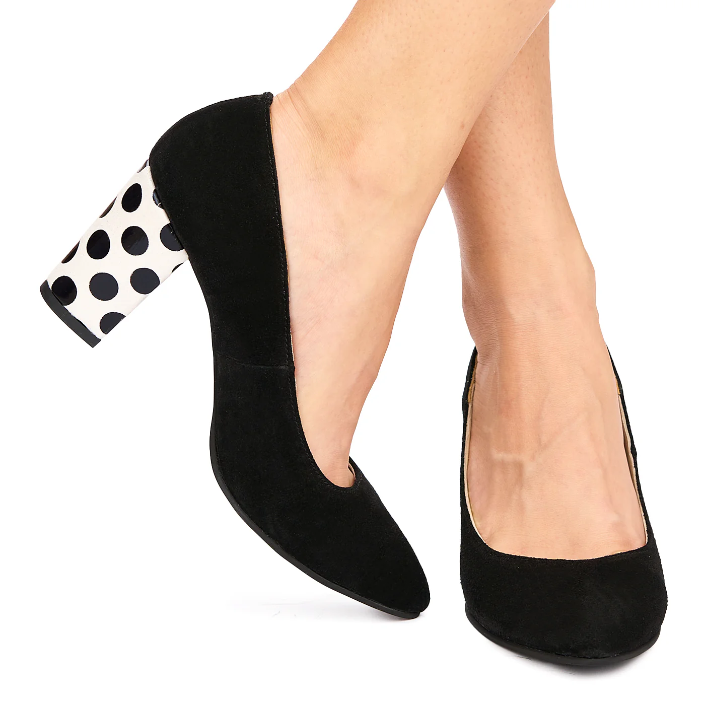 Pantofi dama din piele naturala neagra 9008 - Image 3