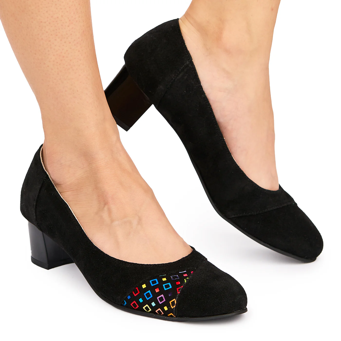 Pantofi dama din piele naturala neagra 9016 - Image 2