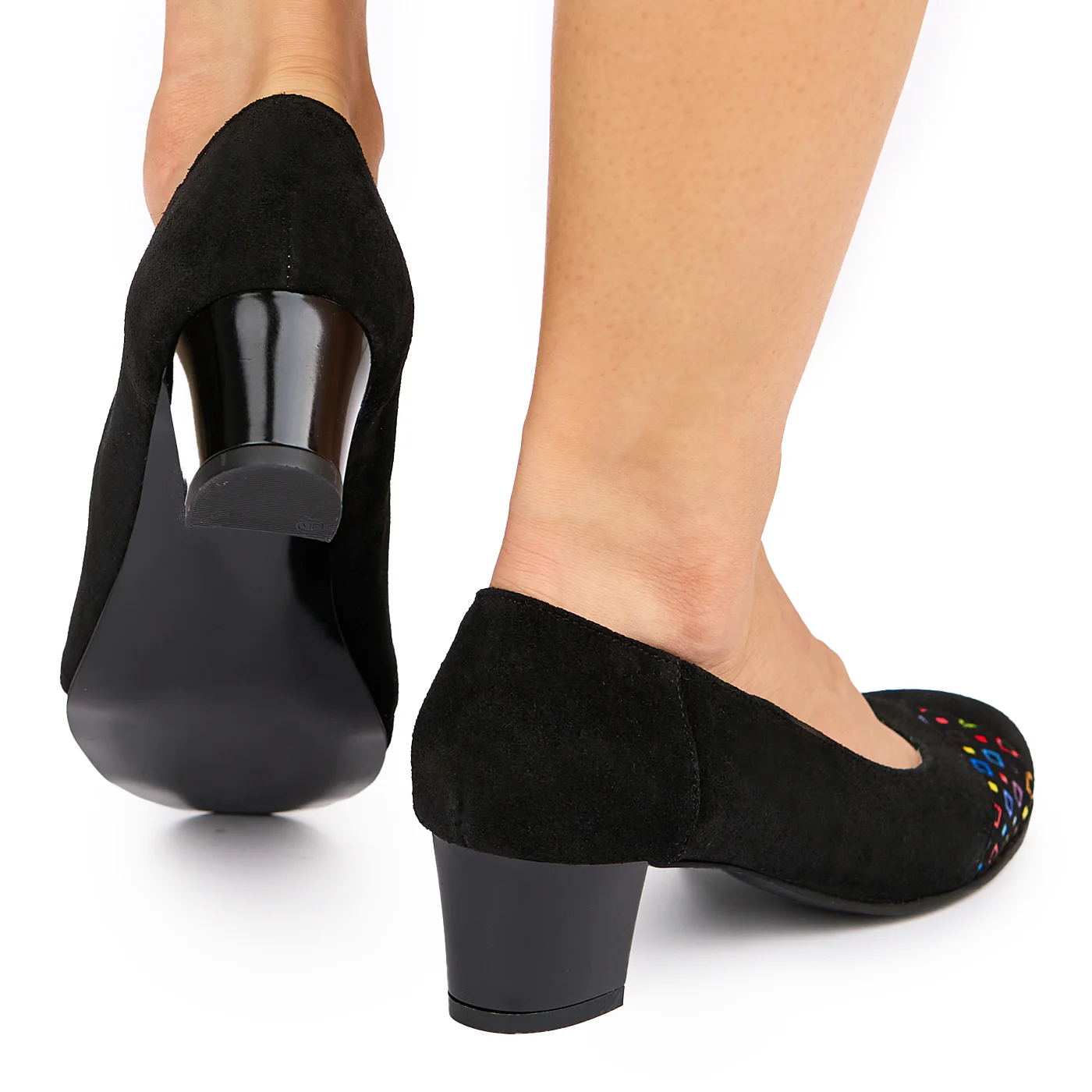 Pantofi dama din piele naturala neagra 9016 - Image 4