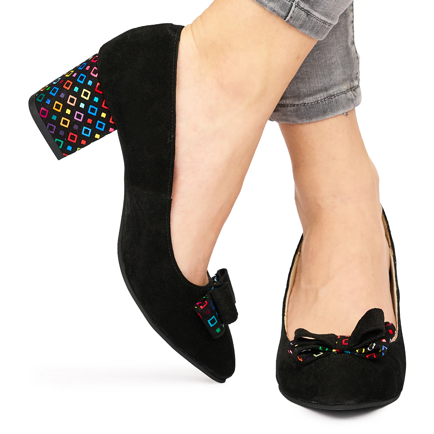 Pantofi dama din piele naturala neagra 9207 - Image 3