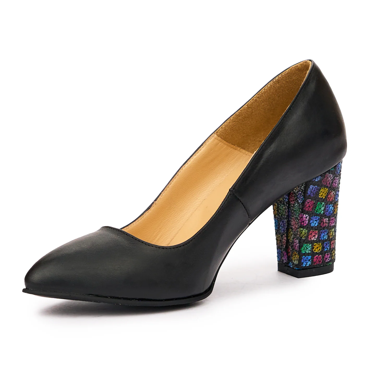 Pantofi dama din piele naturala neagra 9249 - Image 4