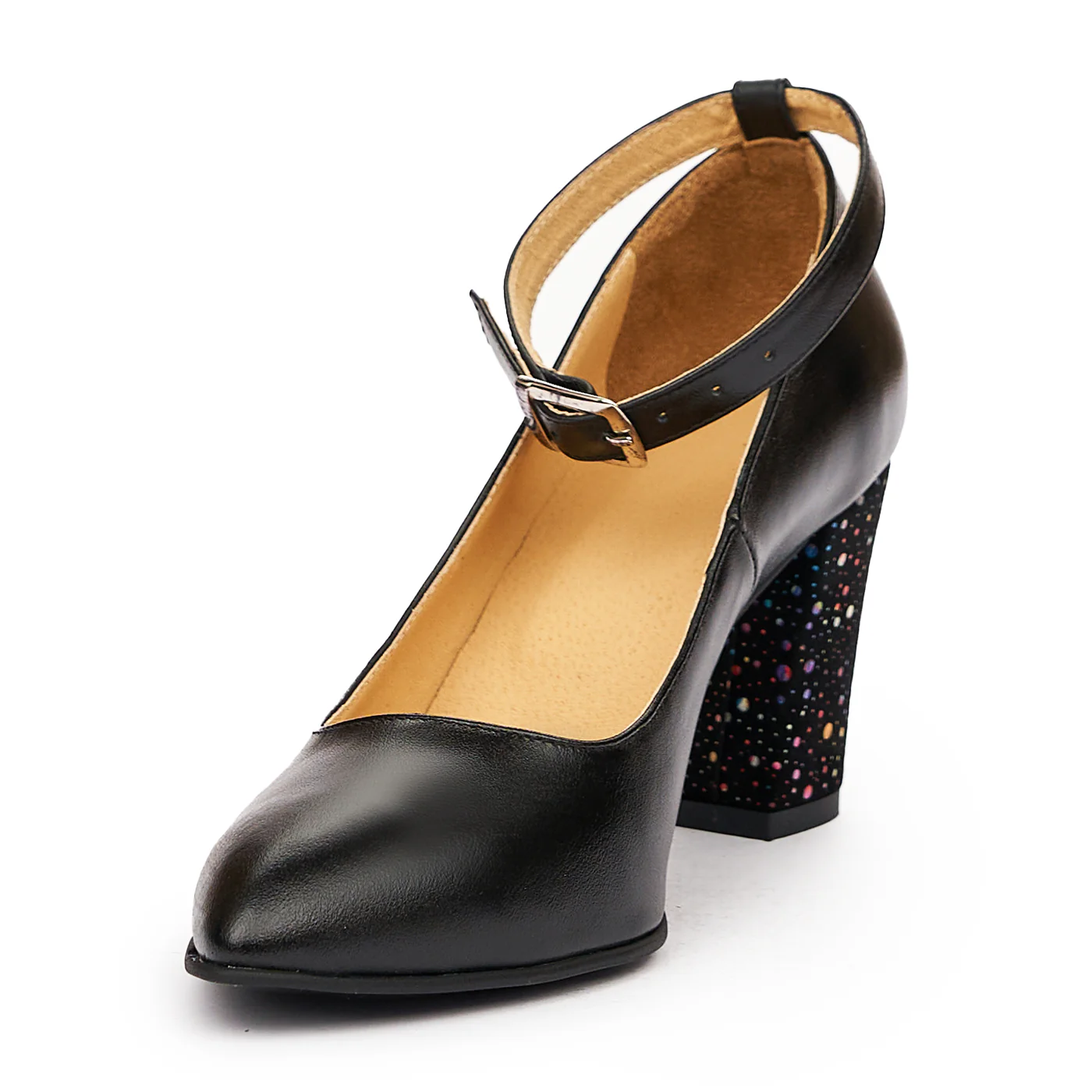 Pantofi dama din piele naturala neagra 9400 - Image 4