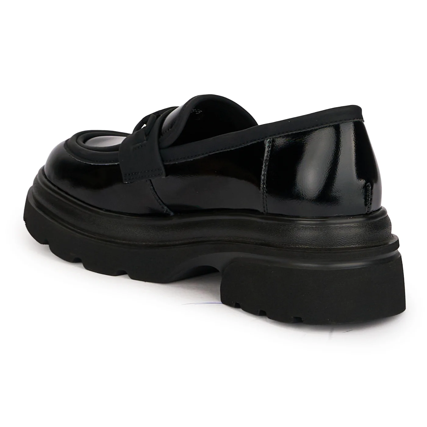 Pantofi dama din piele naturala neagra cu accesoriu metalic 18708 - Image 2
