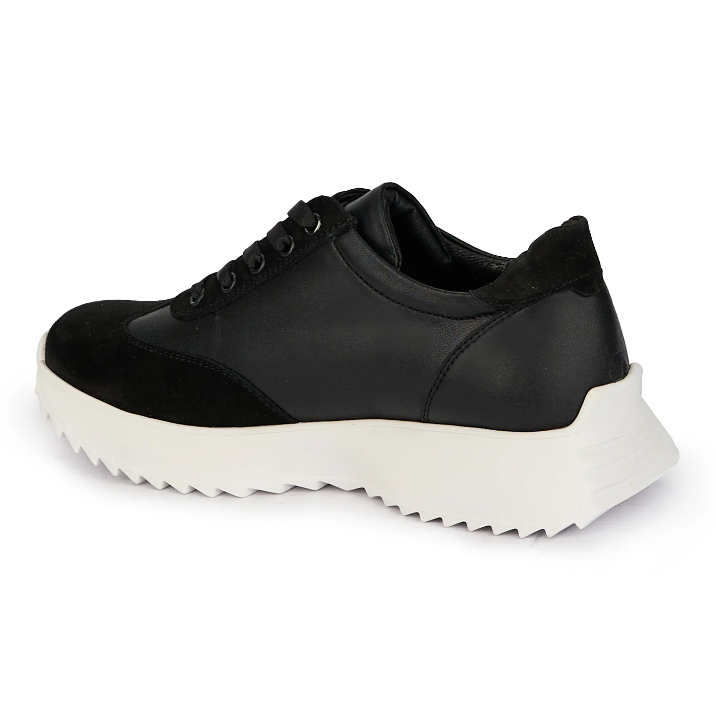 Pantofi dama din piele naturala neagra cu siret 18083 - Image 2
